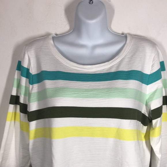 T by Talbots stripe top size large petite - Picture 2 of 10